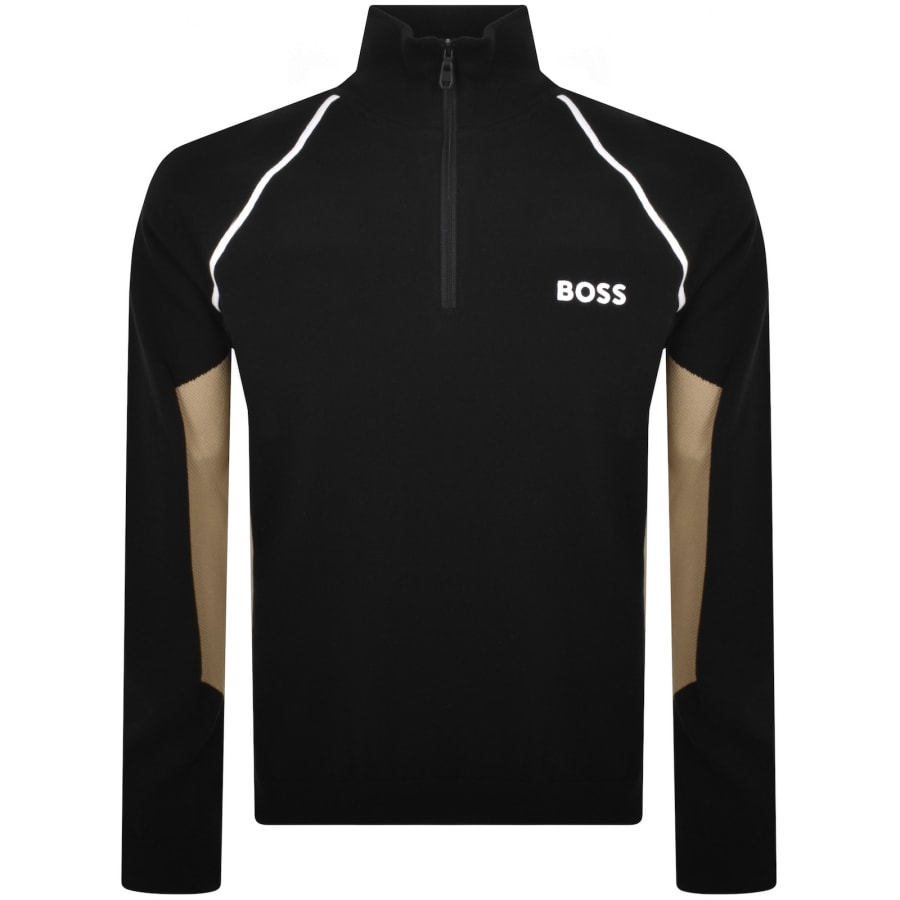 BOSS Hydro X Half Zip Jumper Black Mainline Menswear Denmark